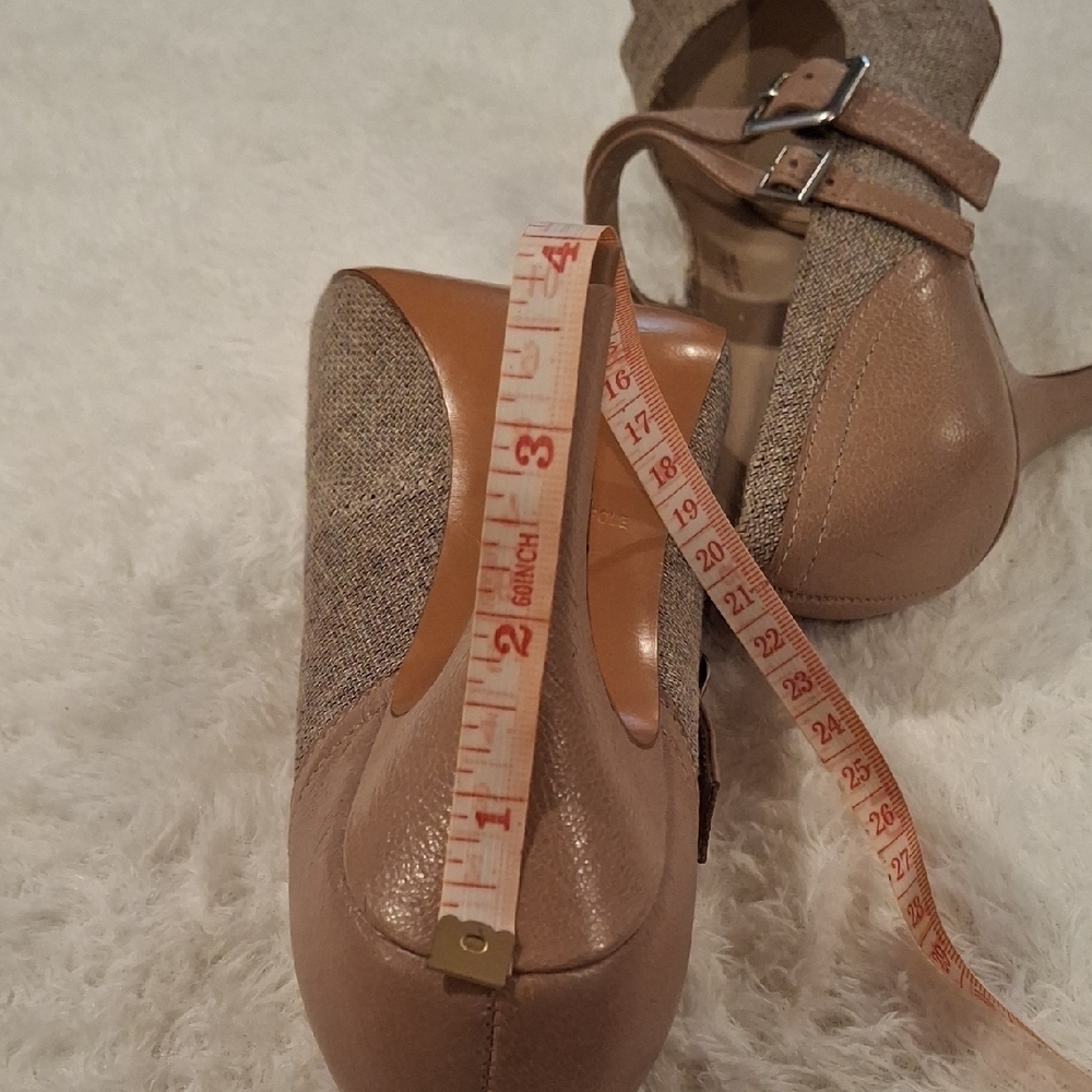 Tahari Tan Suede Mary Jane Heels - Picture 9 of 9